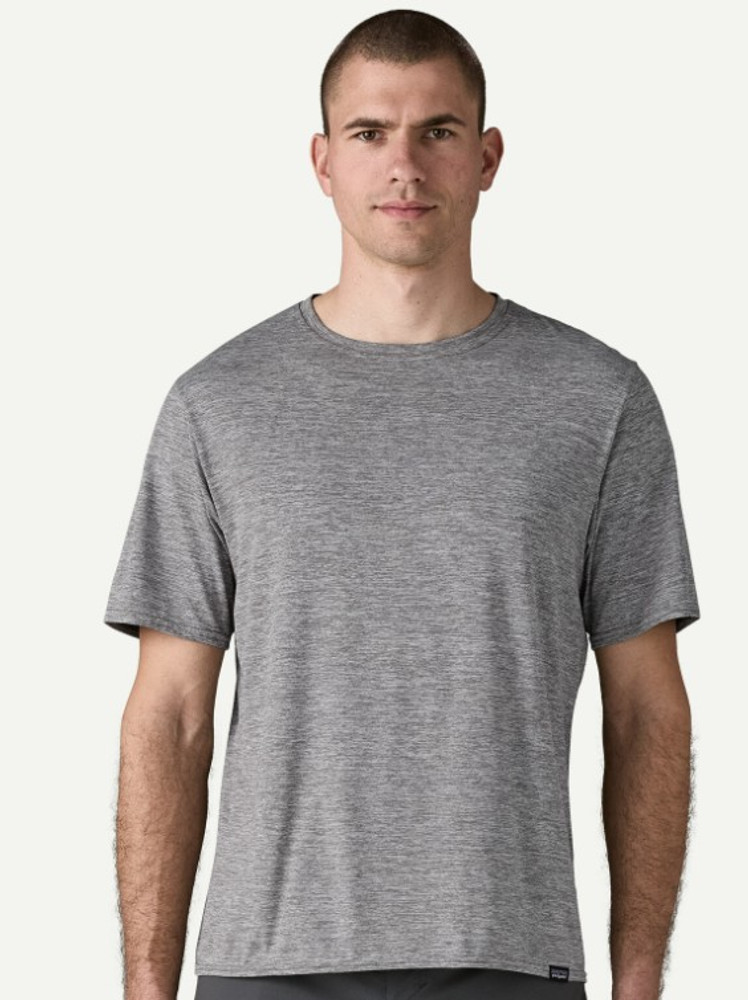 Patagonia Men's Cap Cool Daily Short Sleeve Shirt: Feather Grey Patagonia Men's Cap Cool Daily Short Sleeve Shirt: Feather Grey