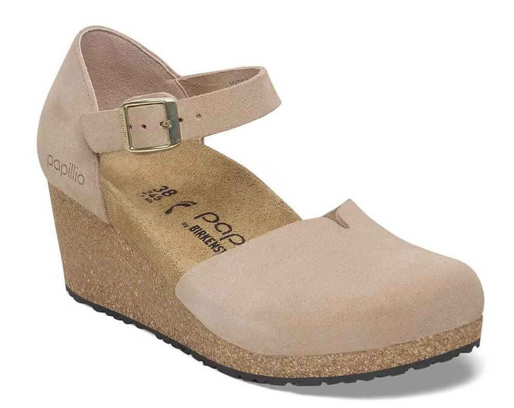 Papillo Women's Mary Closed Toe Wedge: Warm Sand