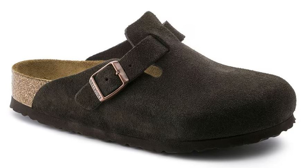 Birkenstock Women's Boston Soft Foot Bed Suede: Mocha