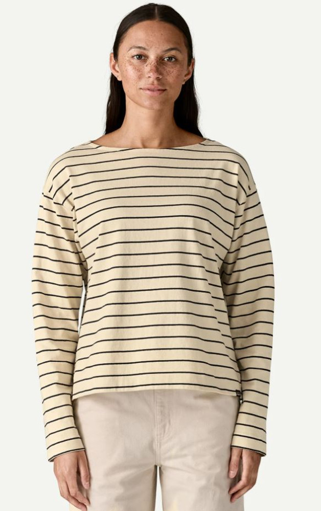 Patagonia Women's Long Sleeve Mariner Top: BSSU Blue Stripe