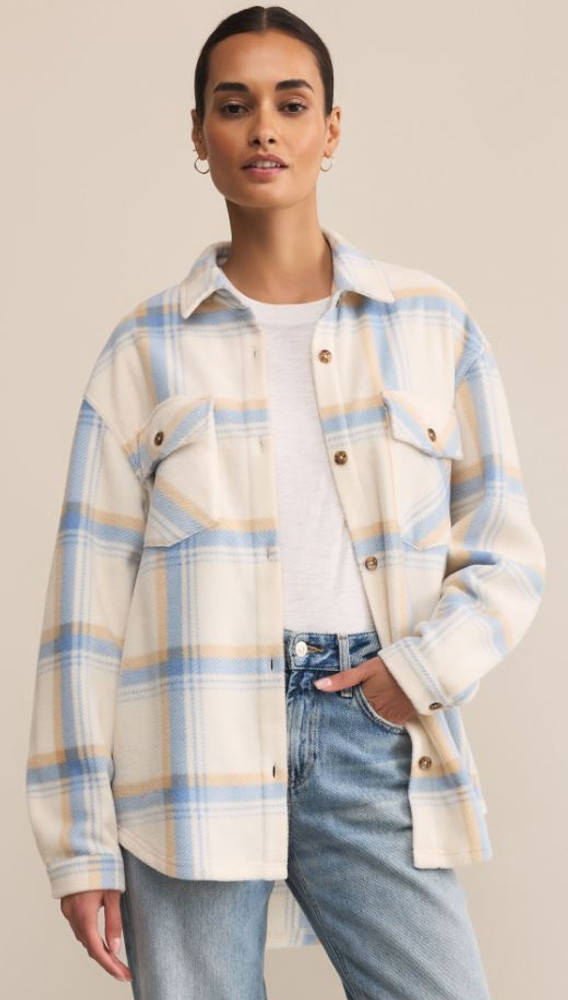 Z Supply Hiker Two Tone Jacket: Chrystal