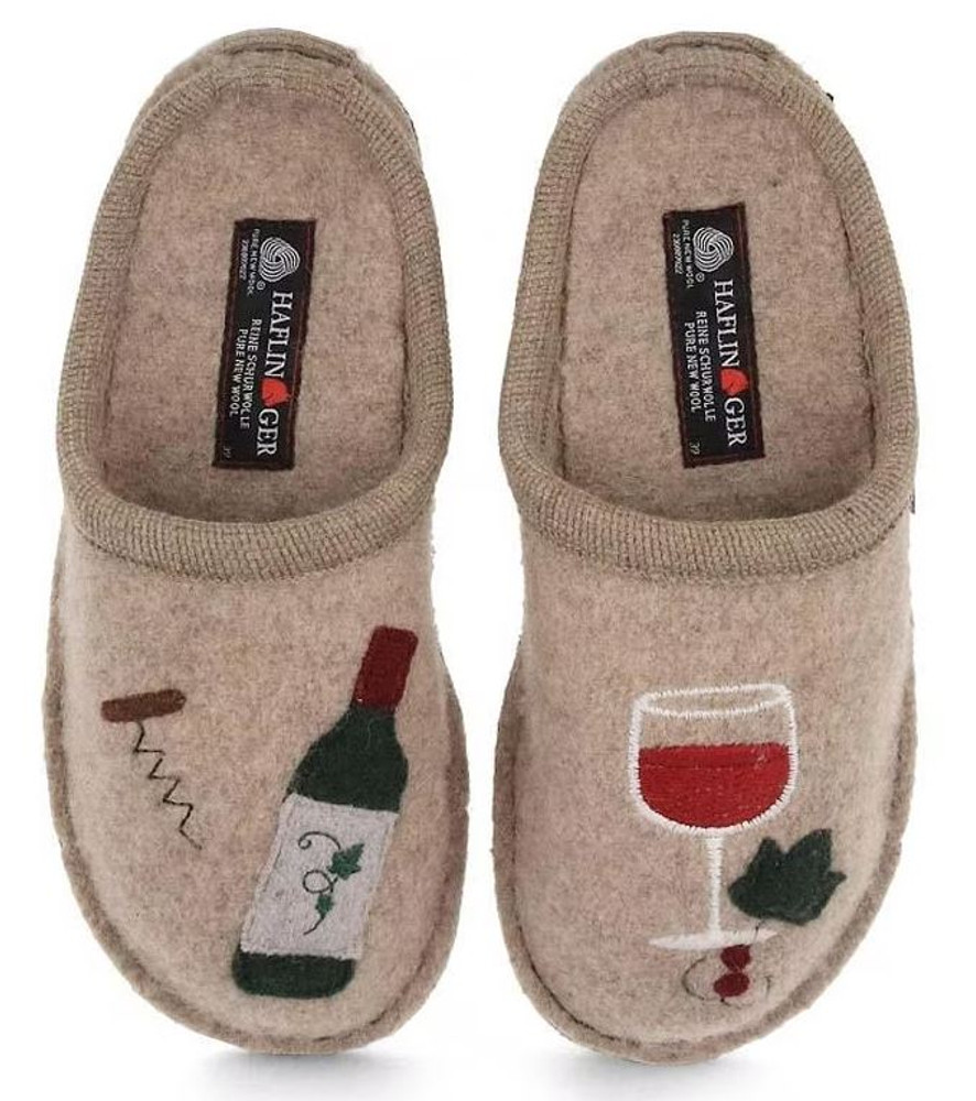 Halflinger Women's Wine Time Slipper: Beige