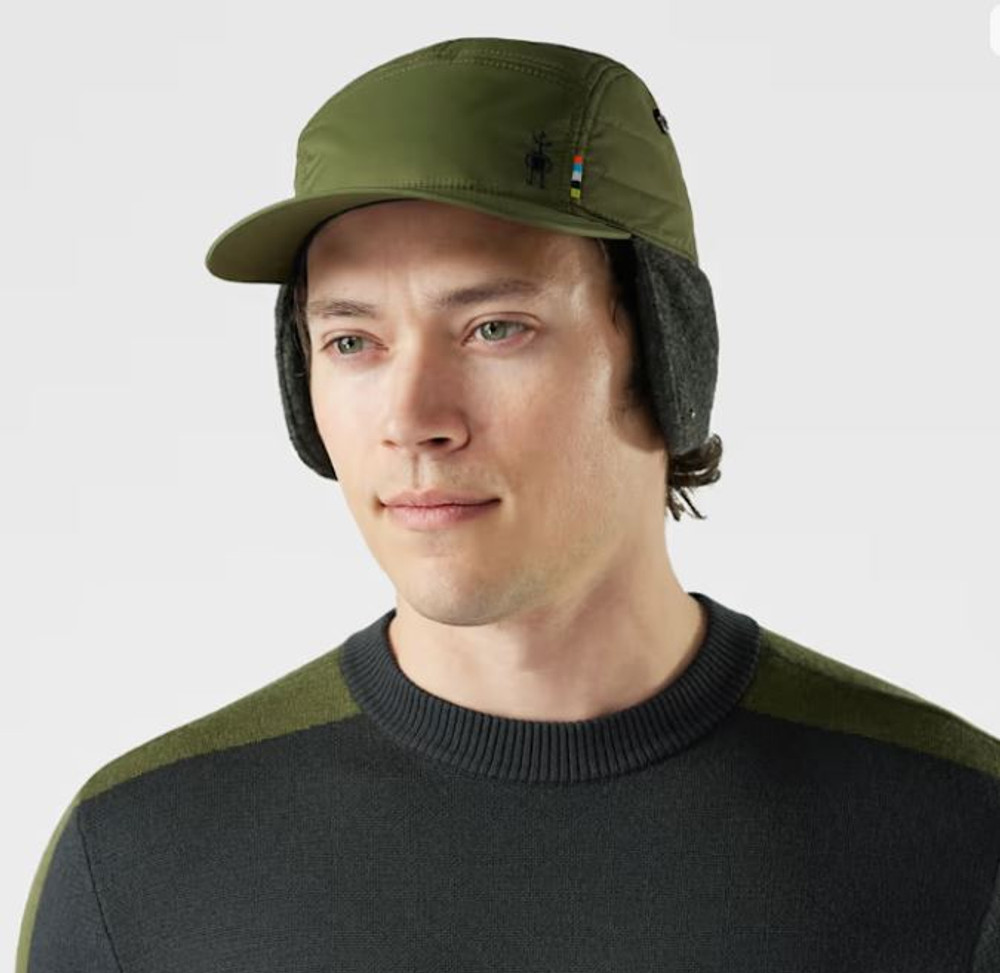 Smartwool Ear Flap 5 Panel Hat: Winter Moss