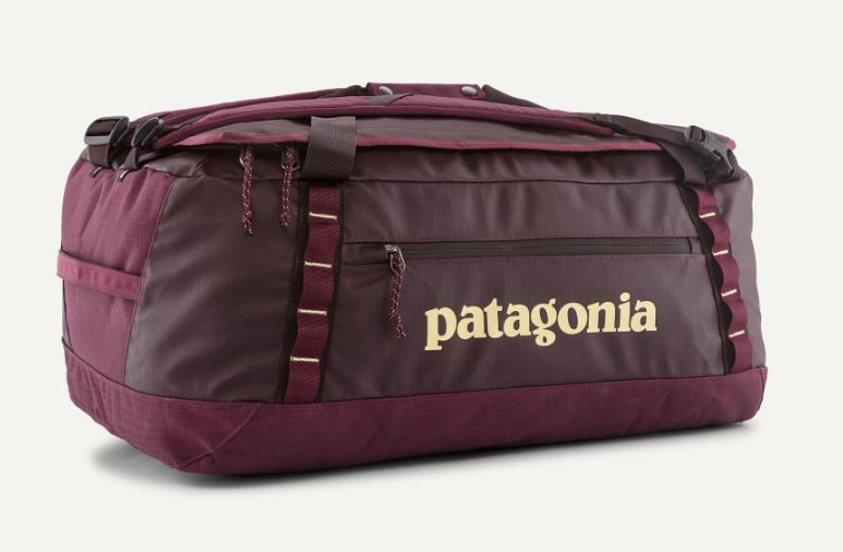 横型　Patagonia 紫色　Hole Duffel 55L Patagonia Black Hole Duffel 55L