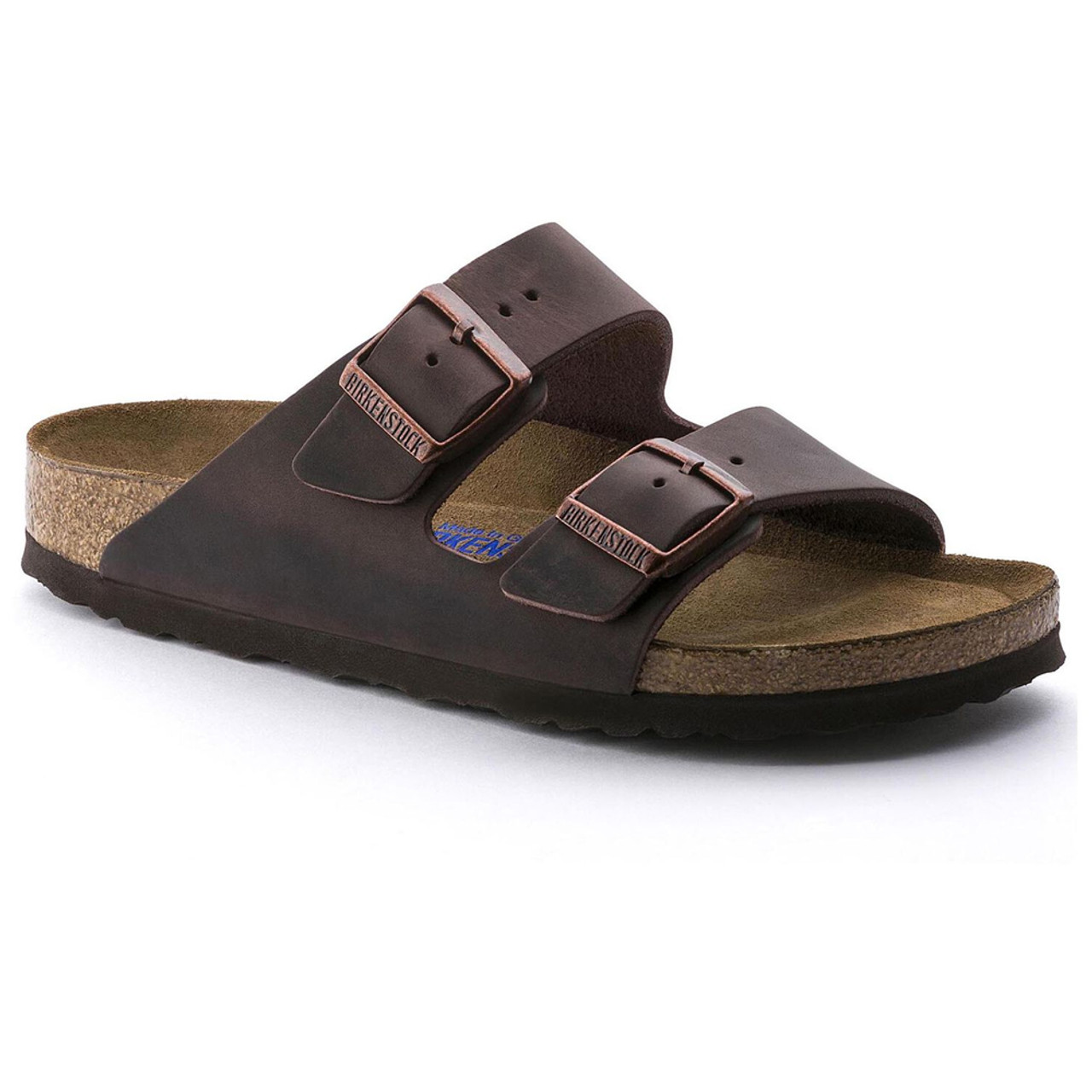 サンダル・ミュール BIRKENSTOCK ARIZON - Oiled leather slipper (1011073 CGN) Birkenstock Men's Arizona Oiled Leather (Soft Footbed)