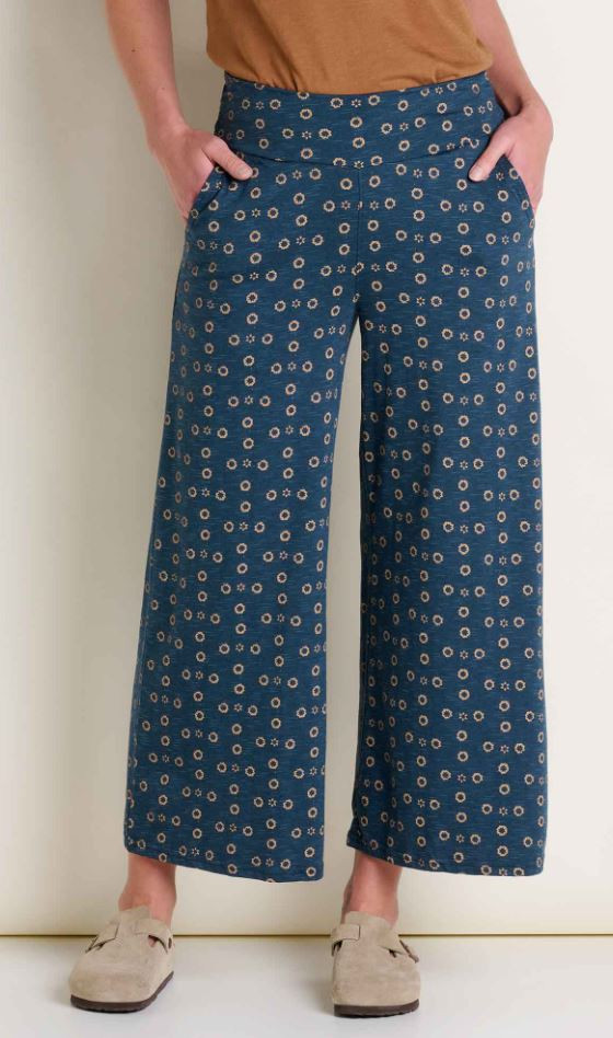 (取寄) トードアンドコー レディース チャカ ワイド レッグ クロップ パンツ Toad&Co women Chaka Wide Leg Crop Pants Chestnut Texture Toad & Co Women's Chaka Wide Leg Pant