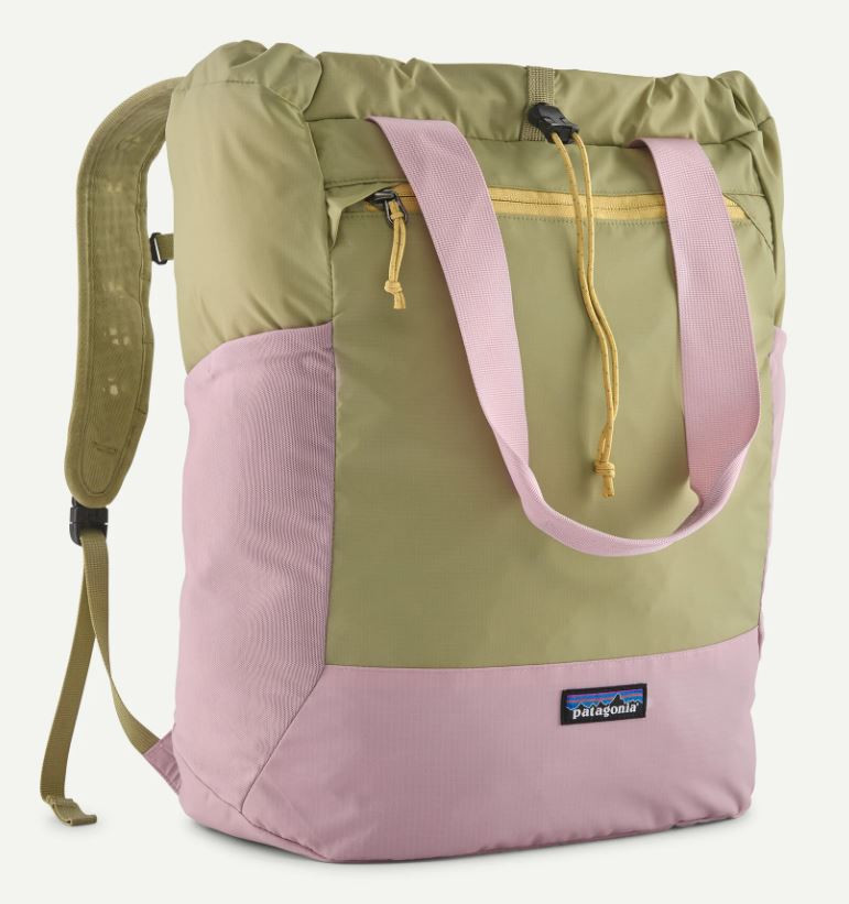 patagonia tote backpack straps Black Hole MLC 45L Weathered Stone release buckles expand the volume to accommodate additional gear when needed. Patagonia Terravia Tote Pack Quiet