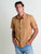 Toad & Co Men's Fletch Short Sleeve Shirt: Tabac Vertical Print Toad & Co Men's Fletch Short Sleeve Shirt: Tabac Vertical Print