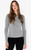 C'est Moi Women's Long Sleeve Crew Neck: Heather Silver