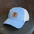 Roam VT Leather Patch Trucker Hat: Carolina Blue