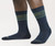 WIDE OPEN MENS 9002 STRIPE MICRO CREW CUSH SOCKS: Denim WIDE OPEN MENS 9002 STRIPE MICRO CREW CUSH SOCKS: Denim