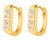 CAI Duo Baguette Earrings: Gold