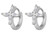 CAI Starburst Huggie Earrings: Silver