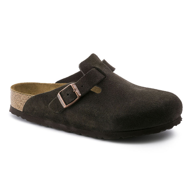 Birkenstock Men's Boston Suede (Soft Footbed): Mocha