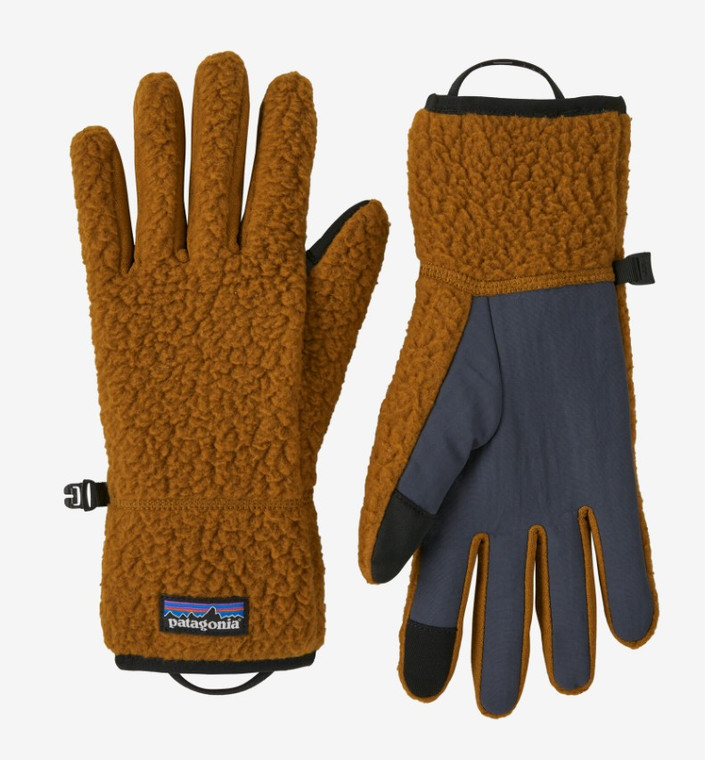 Patagonia Retro Pile Gloves: Shelter Brown