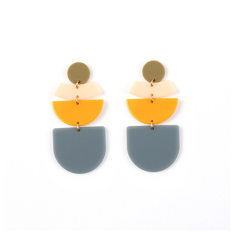 Altiplano Long Shape Stack Earrings: Blue Stone