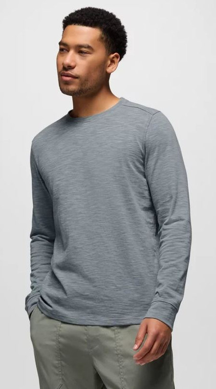 Prana Men's Ronnie Crew Long Sleeve Shirt: Quarry