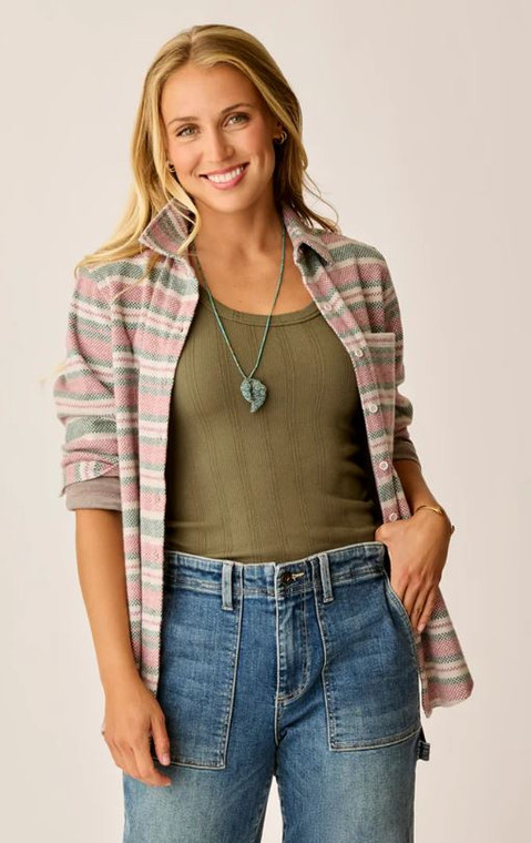 Carve Women's Fairbanks LS Shirt: Bistro Block St