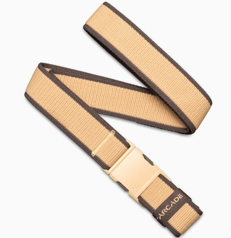ARCADE CARTO SLIM BELT: Sand/Med Brown