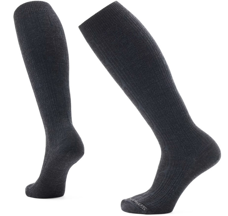 Smartwool Women's Cable Knee High Socks: Charcoal
