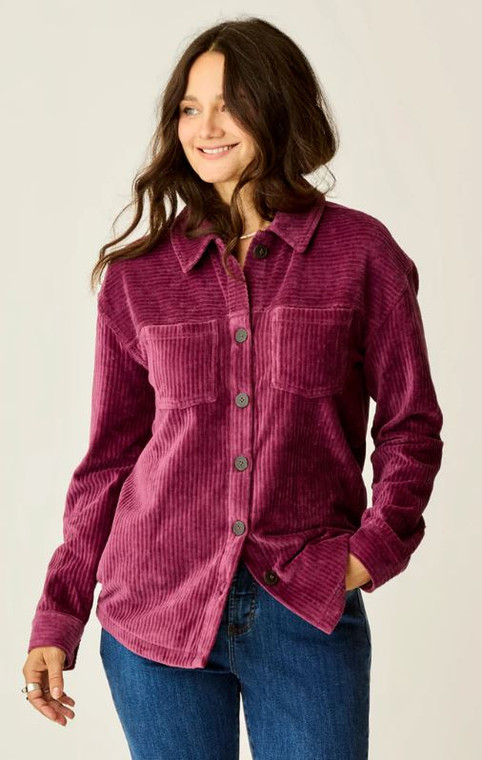 Carve Women's Hudson Cord Shacket: Nirvana