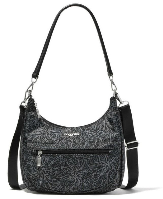 Baggallini Modern Pocket Halfmoon: Blossom Print