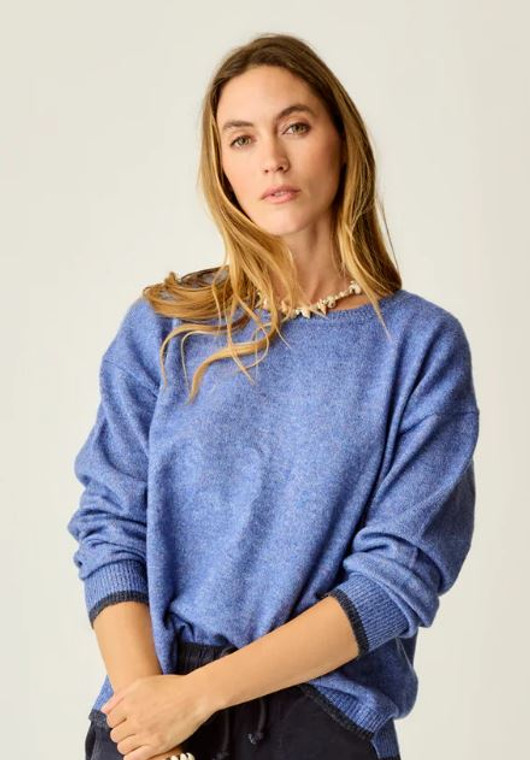 Carve Women's Drue Fuzzy Sweater: Capri Blue