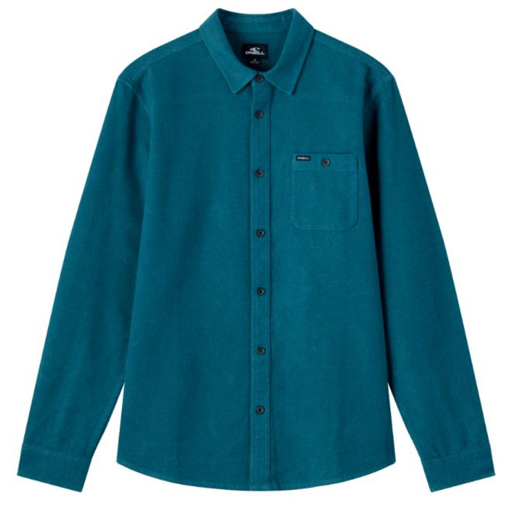 O'Neill M Regent Solid Flannel LS Shirt: Dark Slate