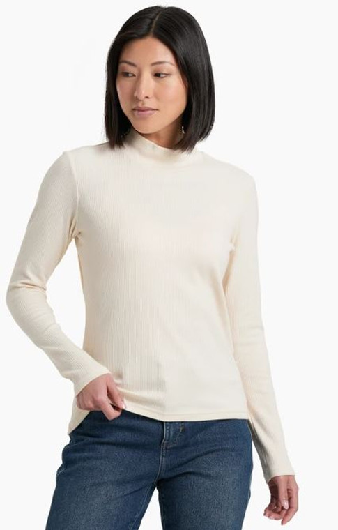 Kuhl Women's Verona Rib Long Sleeve Top: Natural