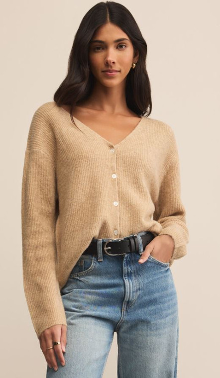 Z Supply Emile Cardigan: Biscuit