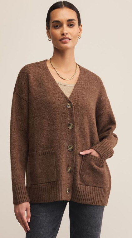 Z Supply Women's Theo Cardigan: Suede