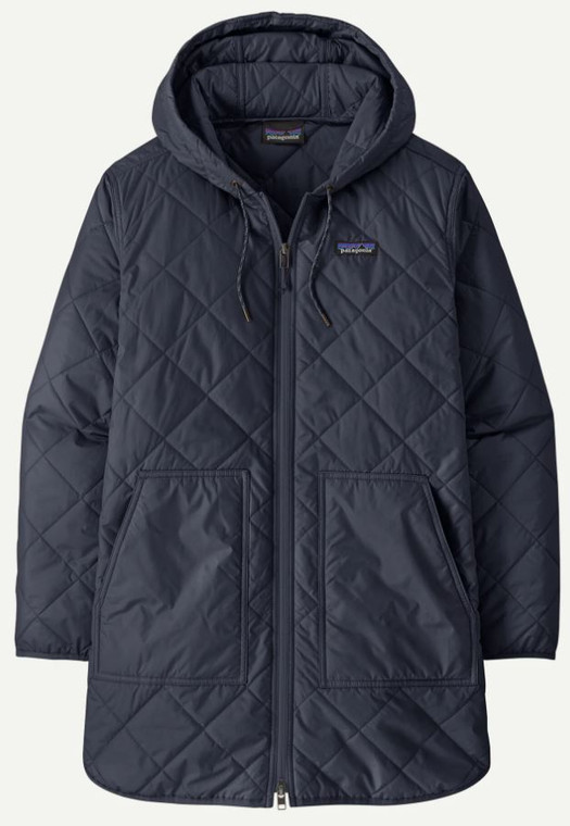 Patagonia Women's Diamond Quilted Parka: Sunken Blue