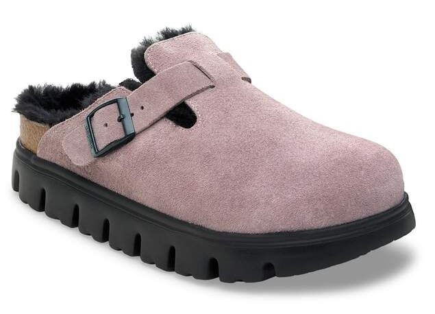 Birkenstock Women's Boston Chunky Shearling: Faded Purple