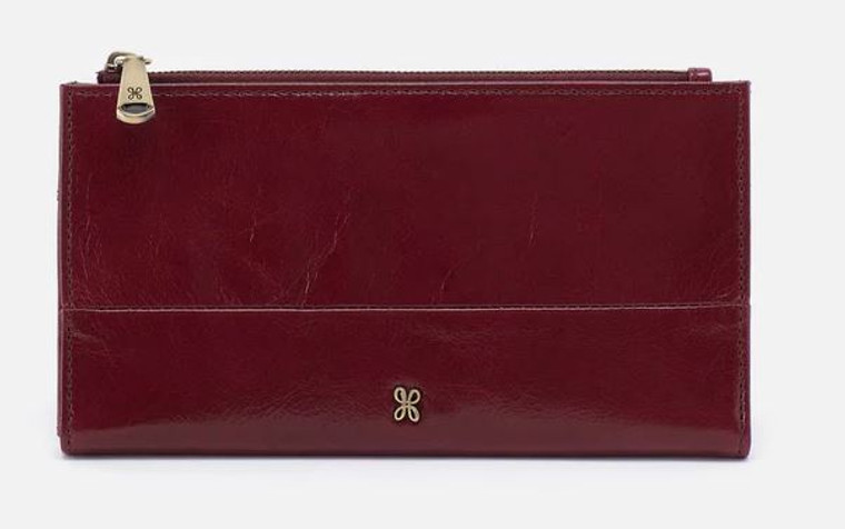 Hobo Jill Bi-Fold Wallet: Saddleberry