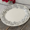 19" Embossed Running Horse Large Oval Platter