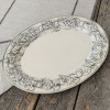 19" Embossed Running Horse Large Oval Platter