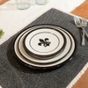 4-Piece Thin Place Setting in Black Fleur De Lis