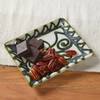 6" Small Snack Tray in Graffiti Green