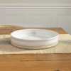 12" Tray Stamped & Embossed in Center in White - Louisville Pottery Collection