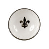 7" Serving Bowl in Black Fleur De Lis