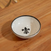 7" Serving Bowl in Black Fleur De Lis