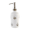 Tall Liquid Soap/Lotion Dispenser Embossed in Special Gray Fluer de Lis