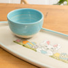 Bunny Antipasto Blue Banding Easter Tray with Blue Bowl