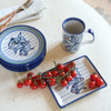 6" Small Snack Tray in Sea Life shown with mug and plates.