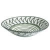 15" Flared Bowl in Graffiti Green, Stoneware