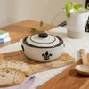 1 Qt. Casserole & Cover in Black Fleur de Lis