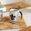 14 oz Mug in Black Fleur de Lis