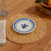 7" Thin Plate in Blue Fleur De Lis