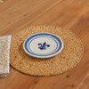 7" Thin Plate in Blue Fleur De Lis