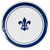 16" Round Platter in Blue Fleur de Lis